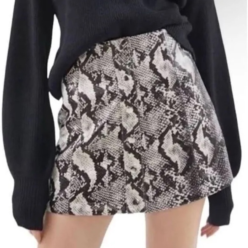 Urban Outfitters Stylish Snake Print Mini Skirt